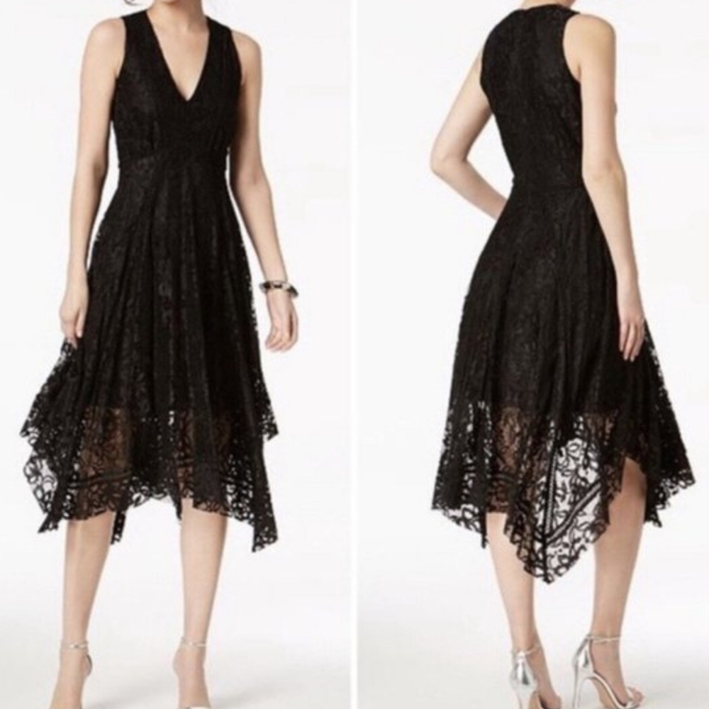 Taylor Black Lace Dress – Size 8 | Elegant & Feminine